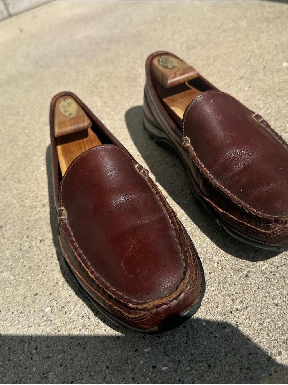 Allen Edmonds Dark Brown Leather Penny Loafers - Picture 4 of 9